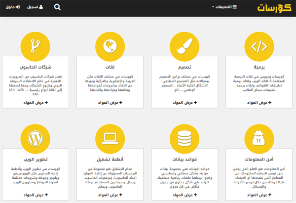 إستفد الان من مجموعة من الدروس في مجالات تفنية مختلفة و بالمجان [باللغة العربية]
